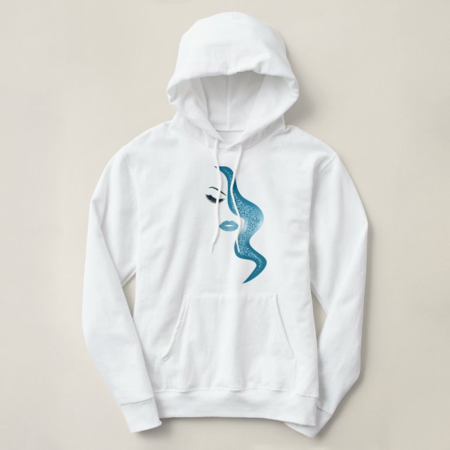 Pull À Capuche Maquillage avec effet parties scintillant (Design devant)