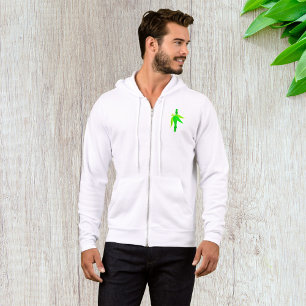 Pull À Capuche Marche en bambou vert avec Feuilles tropicaux