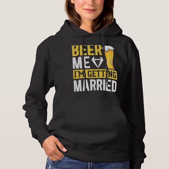 Pull À Capuche Mariage Hommes Groom Boire Bière Mariage  Enterrem (Devant)
