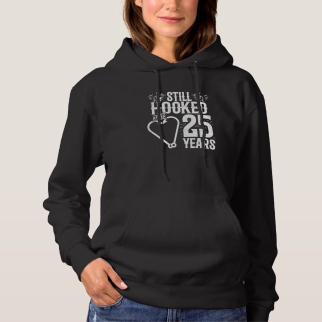 Pull À Capuche Marié 25 ans - Couple de pêche - 25e Mariage A (Devant)