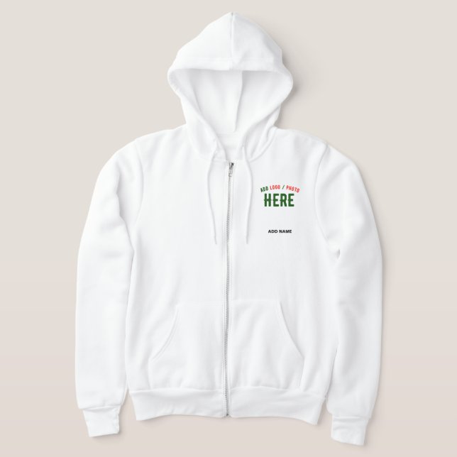 PULL À CAPUCHE MARQUE BLANCHE MODERNE ET PERSONNALISABLE VÉRIFIÉE (Poser)