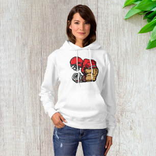 Pull À Capuche Mascotte de guerrier de football robuste Muscle de