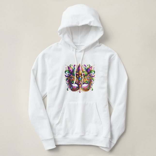 Pull À Capuche Masque de Mardi Gras  (Design devant)