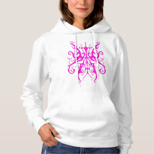 Pull À Capuche Masque Tribal Rose Élégant Design Abstrait