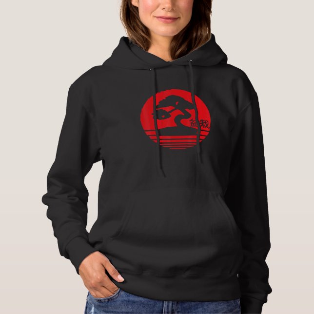 Pull À Capuche Méditation de Bonsai Kanji Japon (Devant)