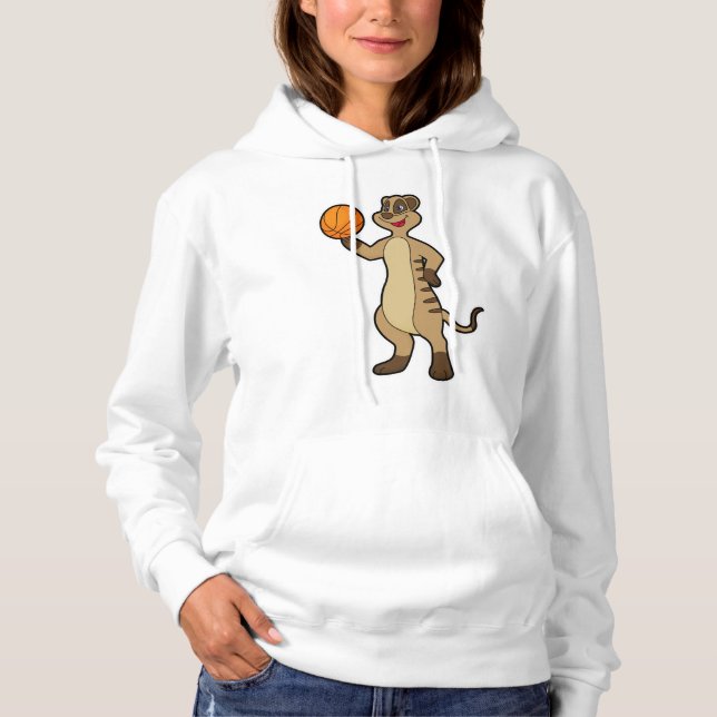 Pull À Capuche Meerkat au Basketball Sports (Devant)
