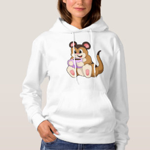 Pull À Capuche Meerkat avec la coupe du café