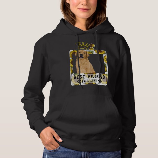Pull À Capuche Meilleur Ami Pour La Vie Pour Golden Retriever (Devant)