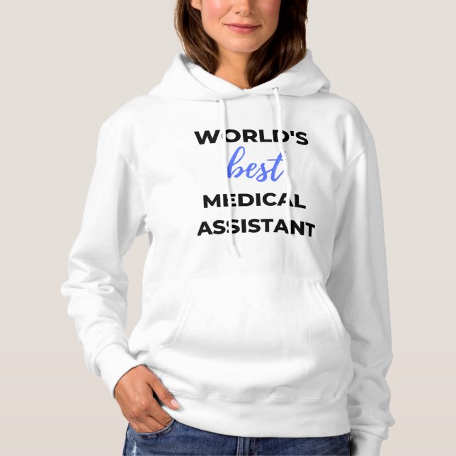 Pull À Capuche Meilleur Assistant Médicale au monde 2 (Devant)