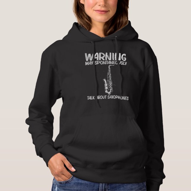 Pull À Capuche Meilleur Cadeau Saxophone Pour Hommes Femmes Instr (Devant)