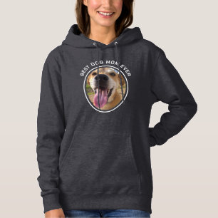 Pull À Capuche Meilleur Chien Maman Jamais Photo Personnalisée