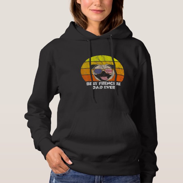Pull À Capuche Meilleur Frenchie Papa Ever Bulldog 1 (Devant)