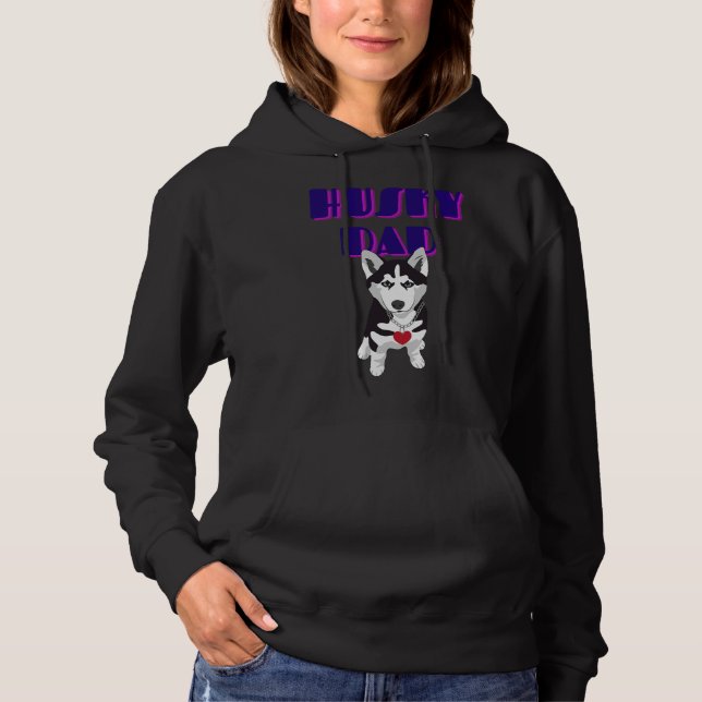 Pull À Capuche Meilleur Husky Pour Husky Papa (Devant)