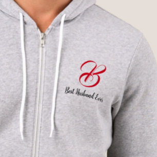 Pull À Capuche Meilleur Mari de Tous les Temps (Lettre Initiale)