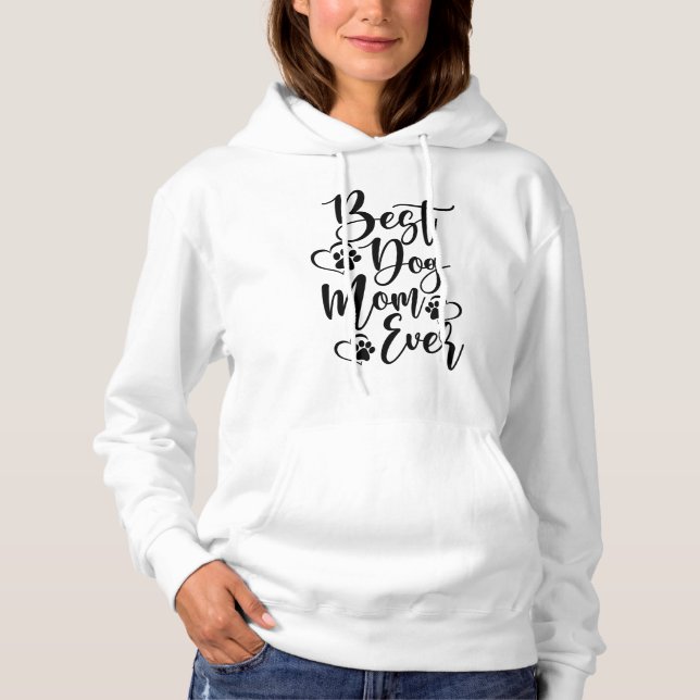 Pull À Capuche Meilleure Maman de Chien Ever Sweatshirt pour Femm (Devant)