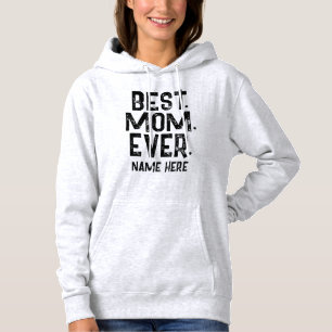 PULL À CAPUCHE MEILLEURE MAMAN TYPOGRAPHIE NOIRE TENDANCE 