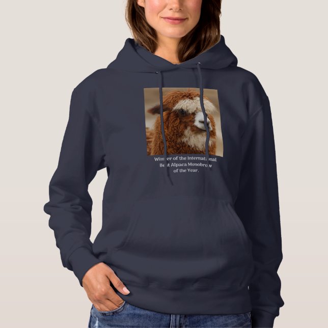 Pull À Capuche Meilleure Monobrow d'Alpaca (Devant)