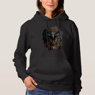 Pull À Capuche Mélange de dos d'impression d'aigle épique et de h