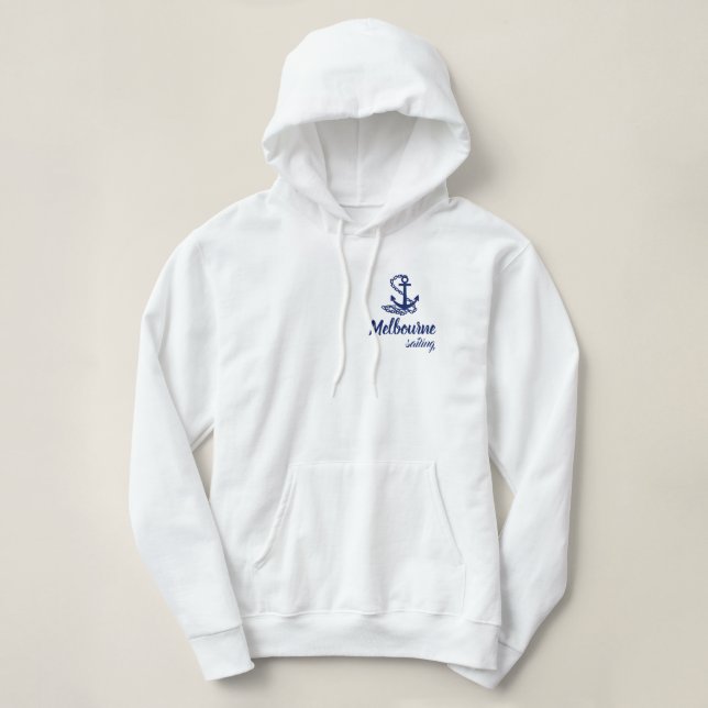 Pull À Capuche Melbourne Sailing - Style maritime (Design devant)