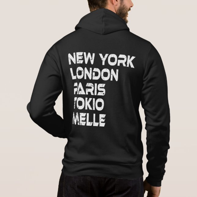 Pull À Capuche Melle New York Tokyo Paris Hoodie (Dos)