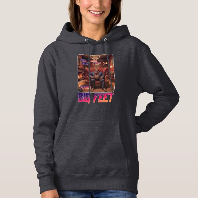 Pull À Capuche Mème de pieds Bigfoot amusant (Devant)