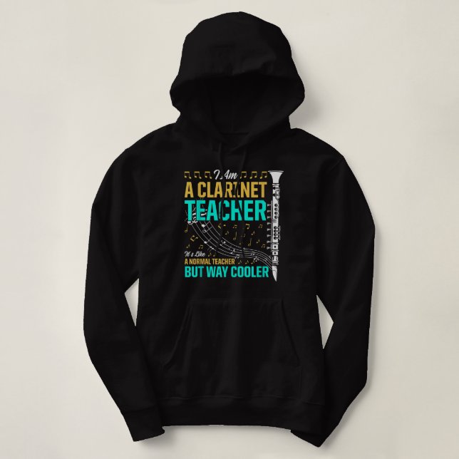 Pull À Capuche Mens Clarinet Enseignant C'Est Comme Un Enseignant (Design devant)