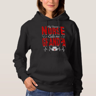Pull À Capuche Mens Mon Infirmière Préférée M'Appelle Grand-Père 
