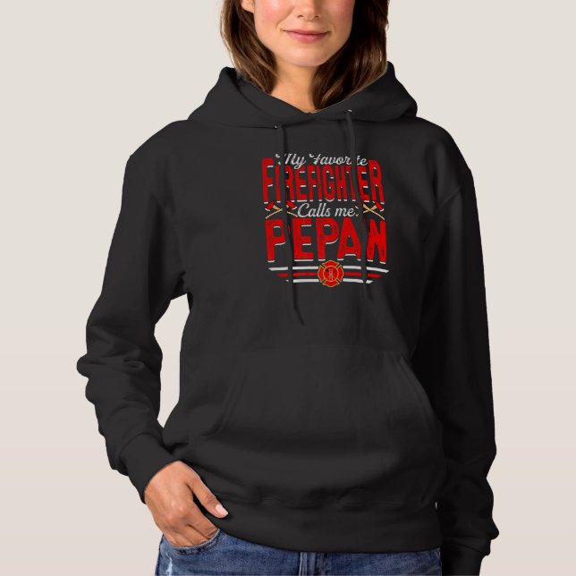 Pull À Capuche Mens Mon Pompier Préféré M'Appelle Pepaw Firefi (Devant)