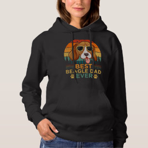 Pull À Capuche Mens Style Rétro Meilleur Beagle Papa Jamais Fête
