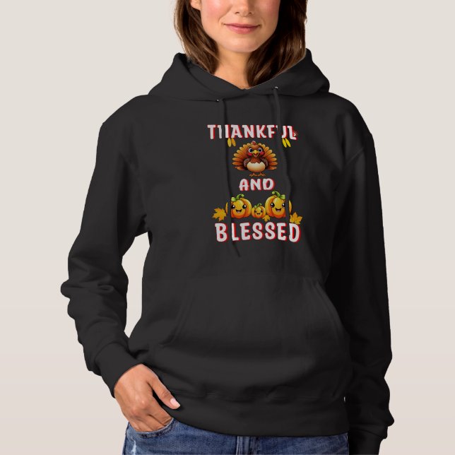 Pull À Capuche Merci béni 23 US Maple Novembre Thanksgiving (Devant)