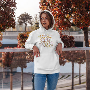Pull À Capuche Merci Grateful Gratitude Thanksgiving