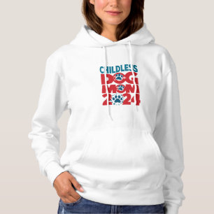 Pull À Capuche Mère de chien sans enfant Dame de chien votant pou