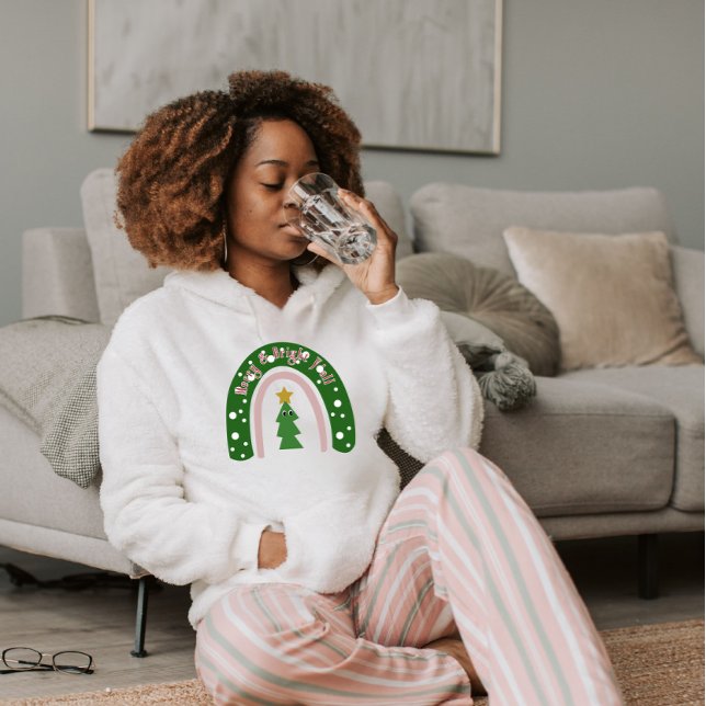 Pull À Capuche Merry & Bright Y'all Christmas Rainbow  (Créateur téléchargé)