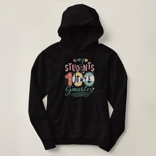 Pull À Capuche mes étudiants 100 jours plus intelligents (Design devant)