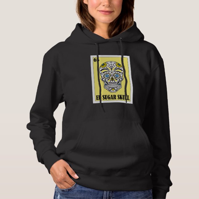 Pull À Capuche Mexicain pour les fêtes  El Sugar Skull 2 (Devant)