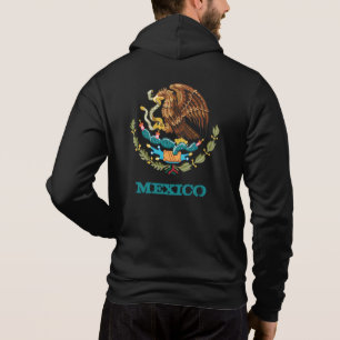 Pull À Capuche Mexique & Aigle mexicain emblème, mode drapeau