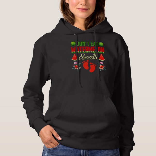 Pull À Capuche Mignonne Ne mangez pas de graines de pastèque Été  (Devant)