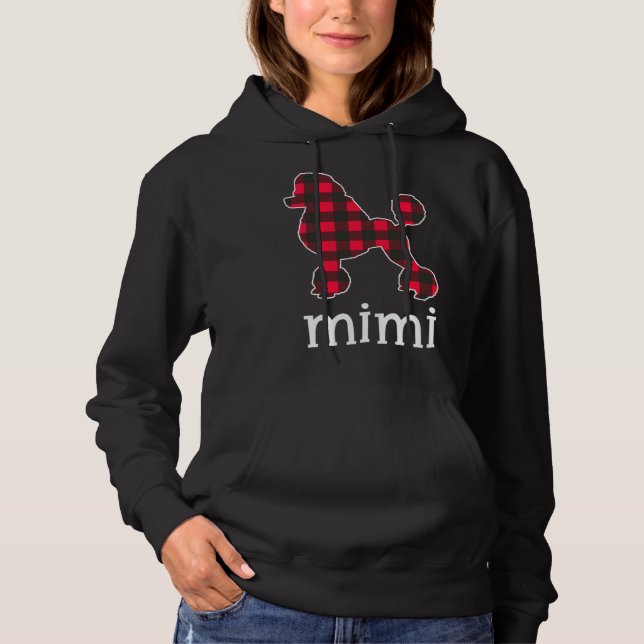 Pull À Capuche Mimi grand-mère de caniche rouge pansé Noël Matchi (Devant)