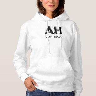PULL À CAPUCHE MINIMALISTE NOIR MONOGRAMME À DEUX LETTRES NOM BLA