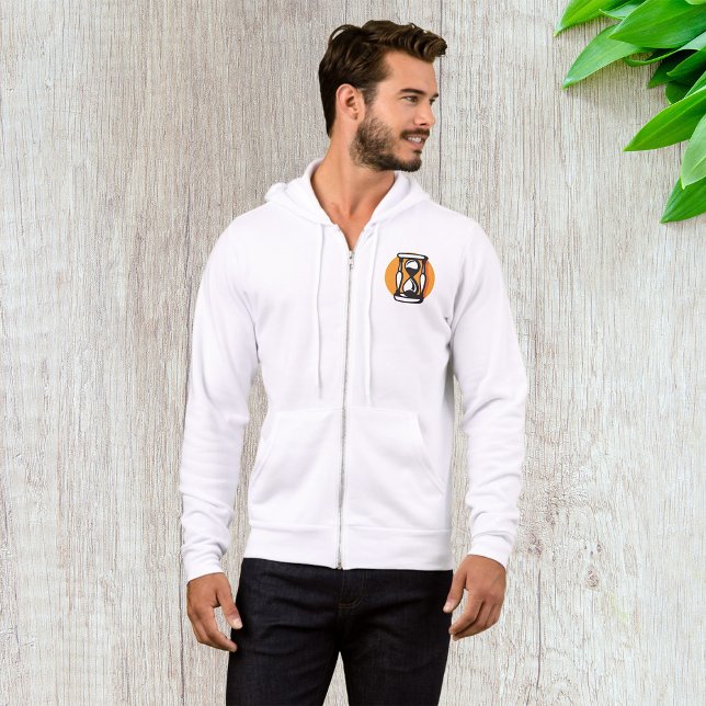 Pull À Capuche Minuteur Sablier Rétro Temps Minimaliste (Créateur téléchargé)