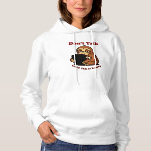 Pull À Capuche Mode Paresseux Ne Parlez Pas Tant Que Ce Café N'es