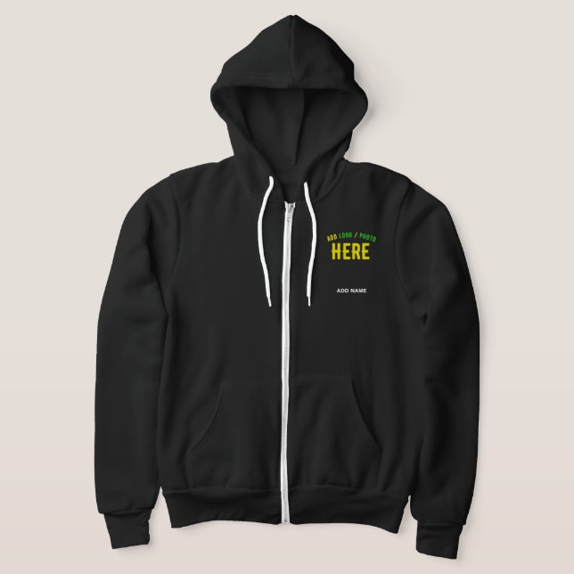 PULL À CAPUCHE MODERNE ET MODERNE PERSONNALISABLE NOIR VÉRIFIÉ (Poser)