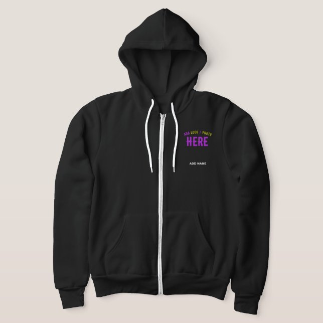 PULL À CAPUCHE MODERNE ET MODERNE PERSONNALISABLE NOIR VÉRIFIÉ (Poser)