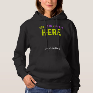 PULL À CAPUCHE MODERNE ET MODERNE PERSONNALISABLE NOIR VÉRIFIÉ