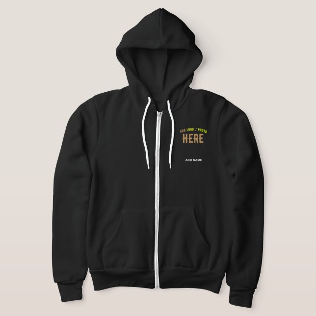 PULL À CAPUCHE MODERNE ET MODERNE PERSONNALISABLE NOIR VÉRIFIÉ (Poser)