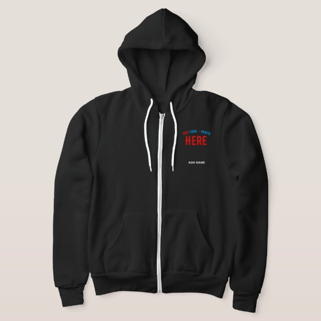 PULL À CAPUCHE MODERNE ET MODERNE PERSONNALISABLE NOIR VÉRIFIÉ (Poser)