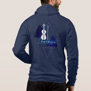 Pull À Capuche Moderne & Masculine Marine Blue Music Concepteur d
