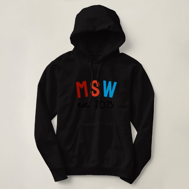 Pull À Capuche Mois d'appréciation des travailleurs sociaux MSW G (Design devant)
