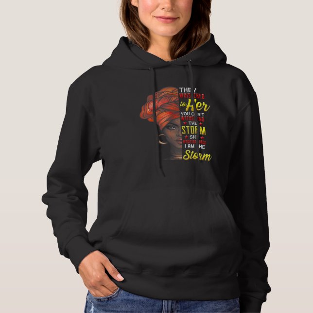 Pull À Capuche Mois de l'histoire des Noirs Femme africaine Afro  (Devant)