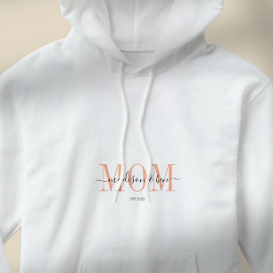Pull À Capuche "MOM, EST." Personnalisé, Fier MOM´S